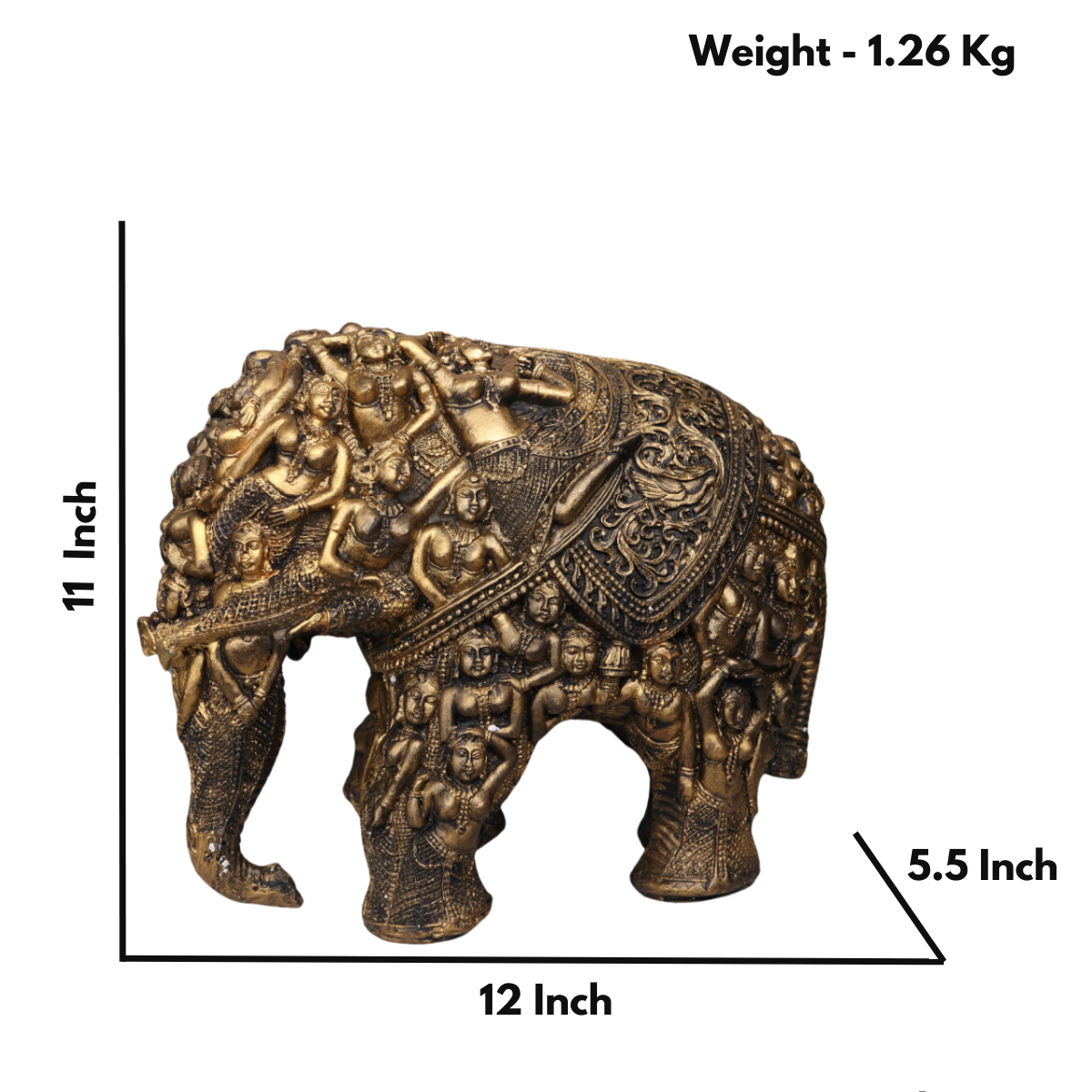 Resin Elephant Decorative Showpiece