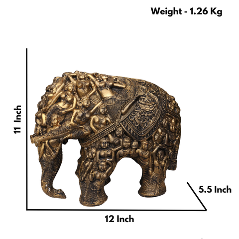 Resin Elephant Decorative Showpiece