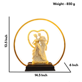 Resin Love Couple Dancing statue with Light