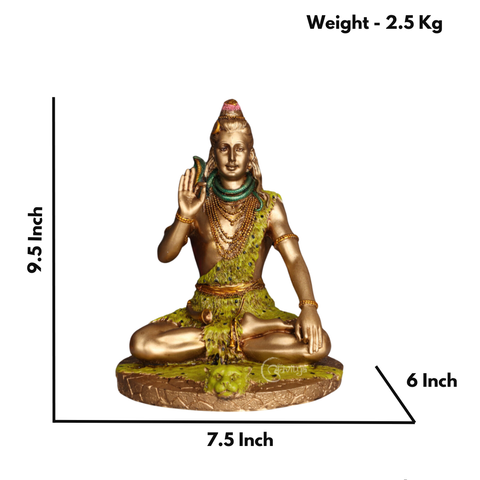 Resin Lord Shiva Blessing Statue