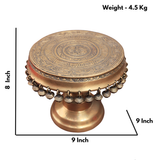 Brass Pedestal Chowki With Ghungroos