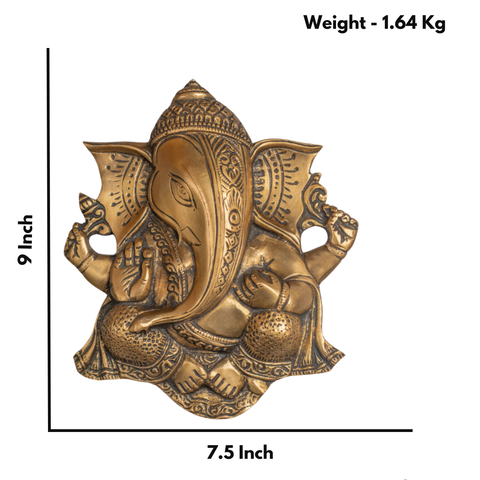 Brass Lord Ganesha Wall hanging