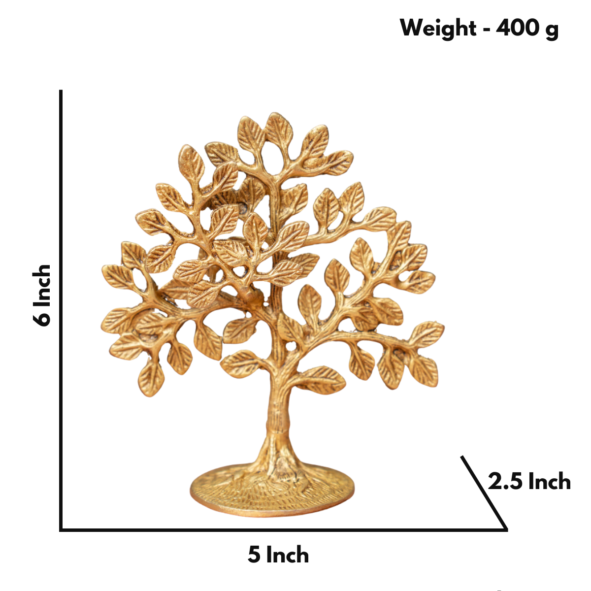 The Spiritual Living Small Kalpavriksha Tree of Life in Brass