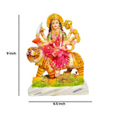 MARBLE EIGHT HANDS DURGA IDOL