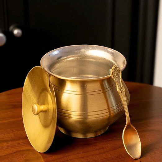 Brass With Tin Coated Ghee Pot