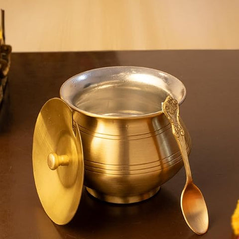 Brass With Tin Coated Ghee Pot