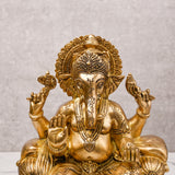 Vinayak,Vigneshwara,Vakratunda,Ganapati,Gajanand,Ganesha ,Brass Raja Ganesha Statue