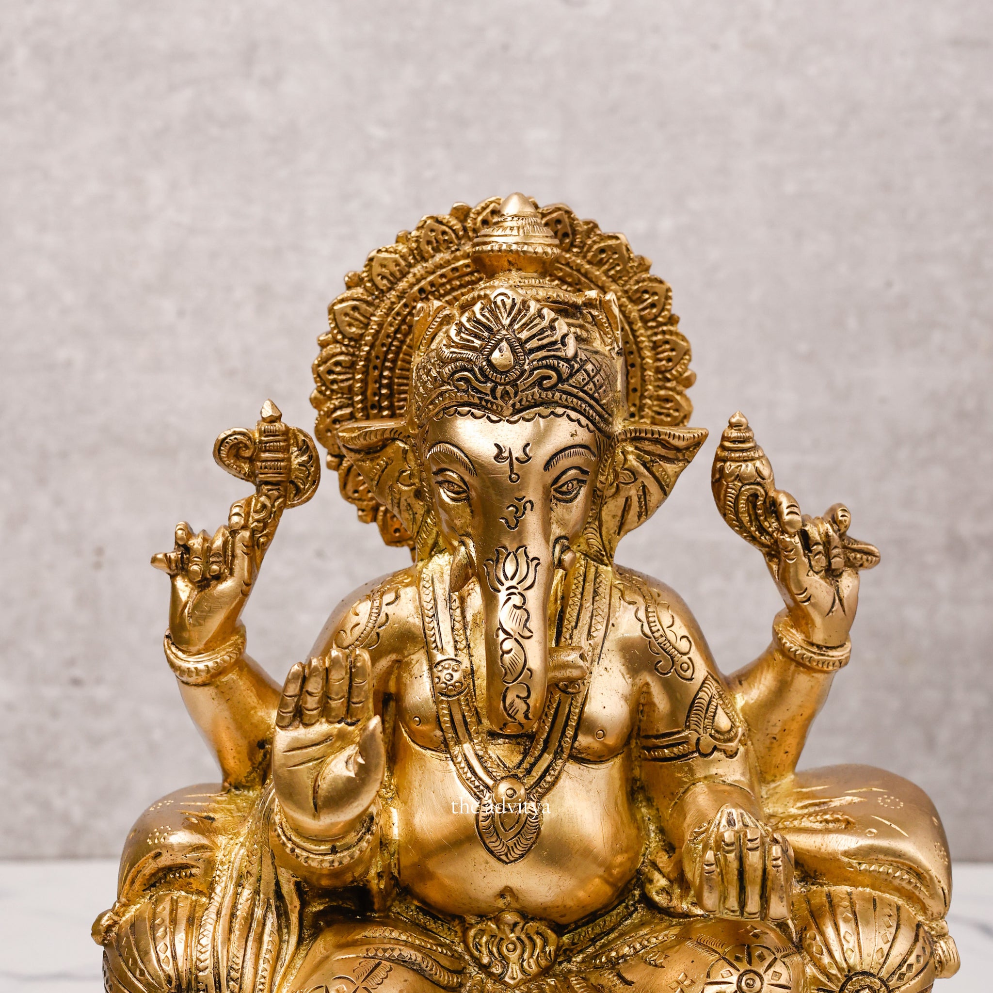 Vinayak,Vigneshwara,Vakratunda,Ganapati,Gajanand,Ganesha ,Brass Raja Ganesha Statue