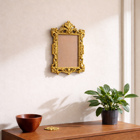 Photo Frame | Wall Decor | Brass Finish | 12 X 17.8 Inches