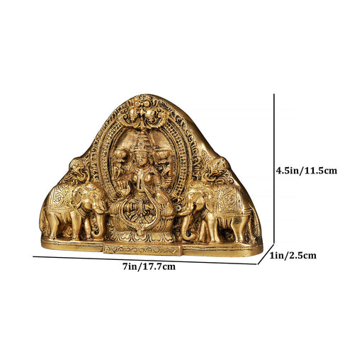 Laxmi Ji With Pair Elephant