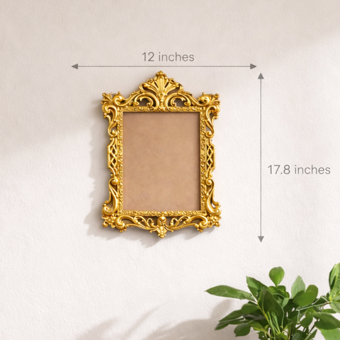 Photo Frame | Wall Decor | Brass Finish | 12 X 17.8 Inches