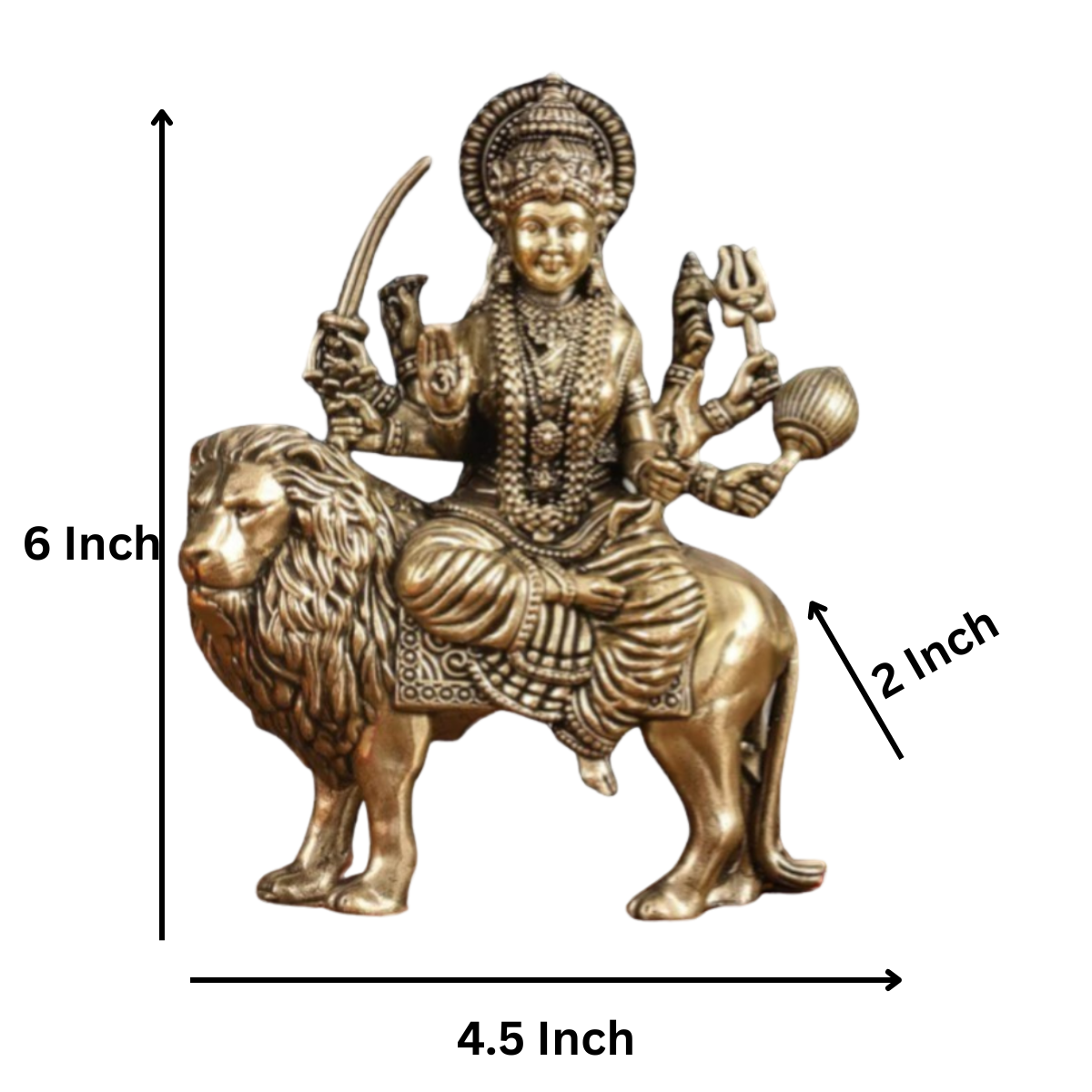 Superfine Brass Durga Hindu Goddess ( Big )