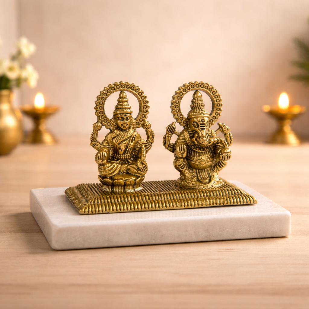 Superfine Lakshmi Ganesh Statue for Home Temple