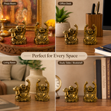 Brass Laughing Buddha Idols