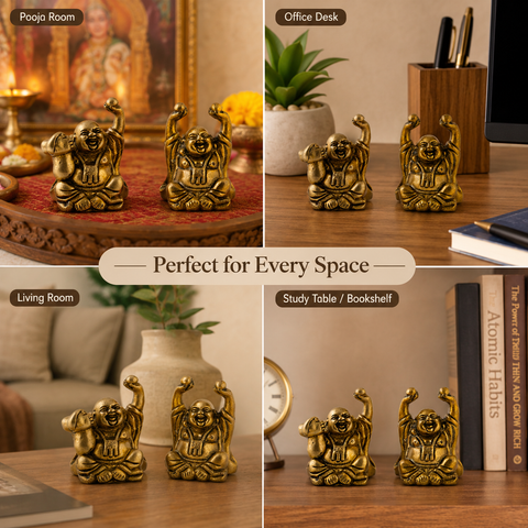 Brass Laughing Buddha Idols