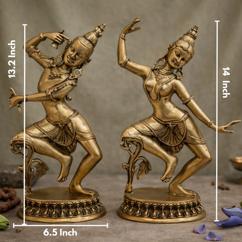 Shiv Parvati Dancing Brass Statue for Décor