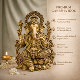 Ganpati Vighnaharta Brass Murti Home & Pooja Decor, Gifting | 12.5 Inches