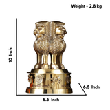 Brass Ashoka Stambh – Emblem of Ancient India’s Glory ( Large, 10 Inch)
