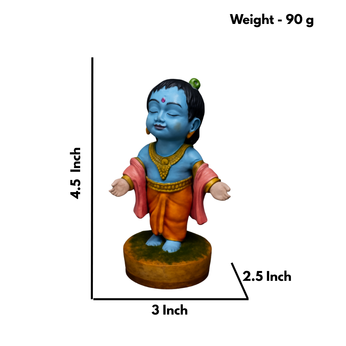 Resin Baby Krishna Figurine