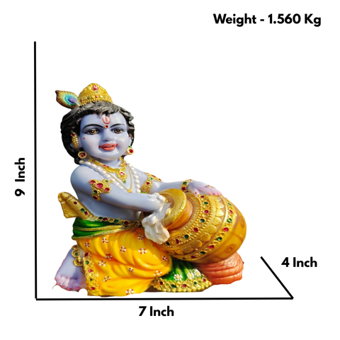 Marble Lord Krishna - Baal Gopal With Butter