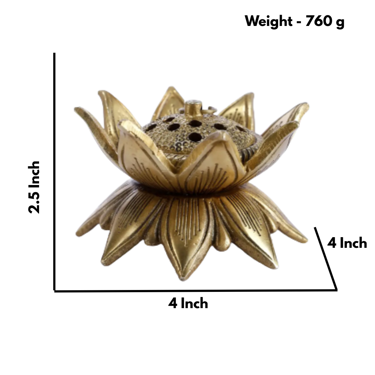 Brass Lotus Loban/Dhoop Dani