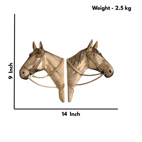 Horse Head Pair Wall Decor