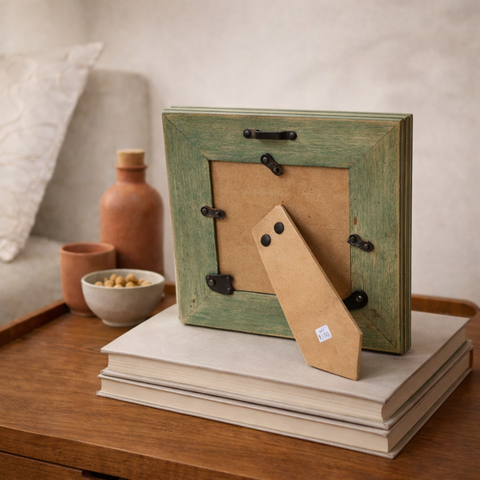 Photo Frame for Table & Wall | Wooden Make | Pastel Green | 8.3 Inch