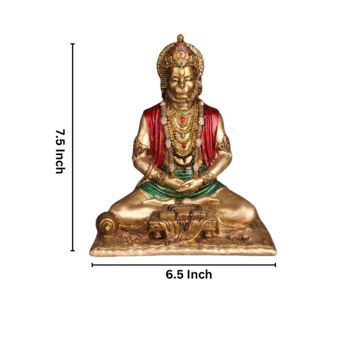 Resin Sitting Hanuman statue