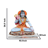 MARBLE LORD SHIVA STATUE WITH TRIDENT