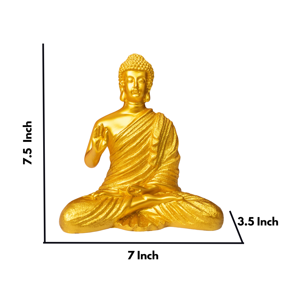 Resin Blessing Golden  Buddha Statue