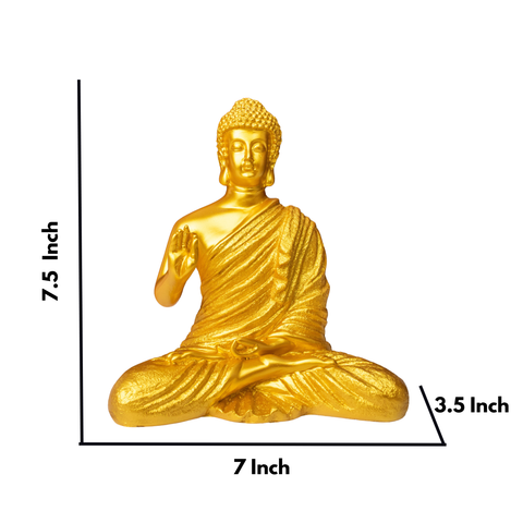 Resin Blessing Golden  Buddha Statue