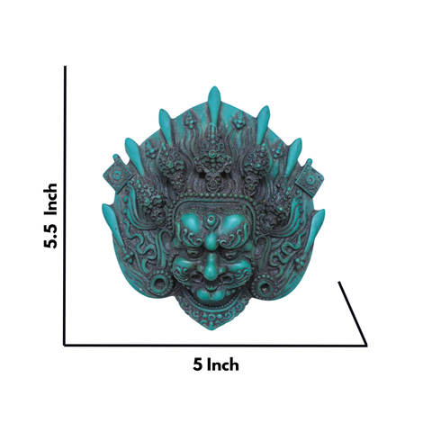 Resin Green Bhairav Face Mask