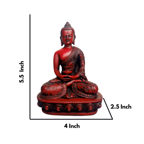 Resin Maroon Red Buddha