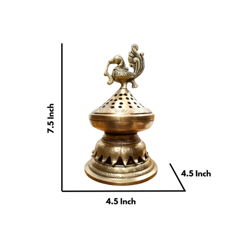 Handcrafted Peacock Incense Burner/Dhoop Dani