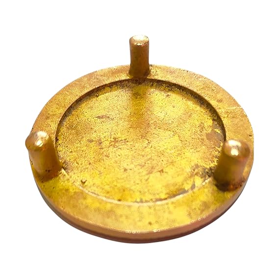 Brass Swastik & OM Chowki for Pooja (Medium)