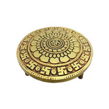 Brass Swastik & OM Chowki for Pooja (Small)