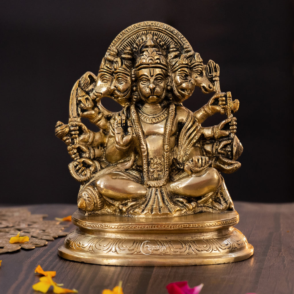 Panchamukhi Hanuman Brass Idol