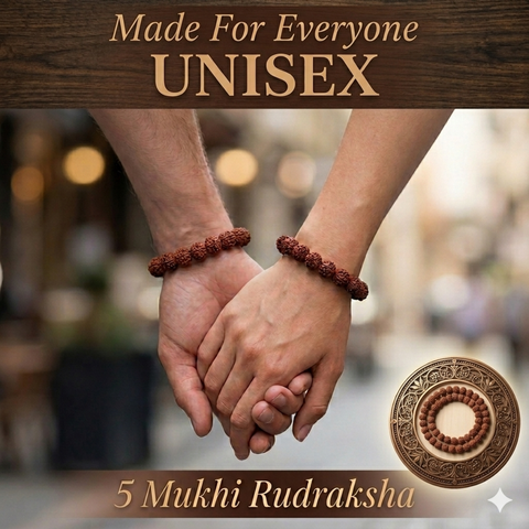 7 Mukhi Rudraksha Bracelet For Stability, with Goddess Mahalakshmi's Blessing