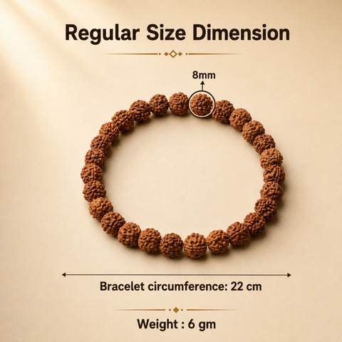 7 Mukhi Rudraksha Bracelet For Stability, with Goddess Mahalakshmi's Blessing
