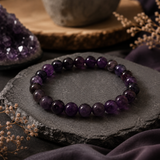 Natural Amethyst Bracelet for Inner Peace, Mental Clarity & Spiritual Protection