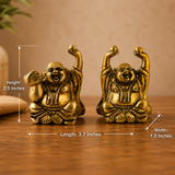 Brass Laughing Buddha Idols