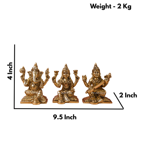 Ganesh Laxmi & Saraswati on Chowki