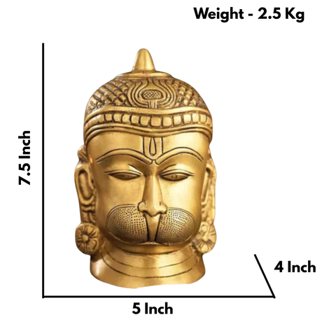 Brass Engraved Hanuman Statue
