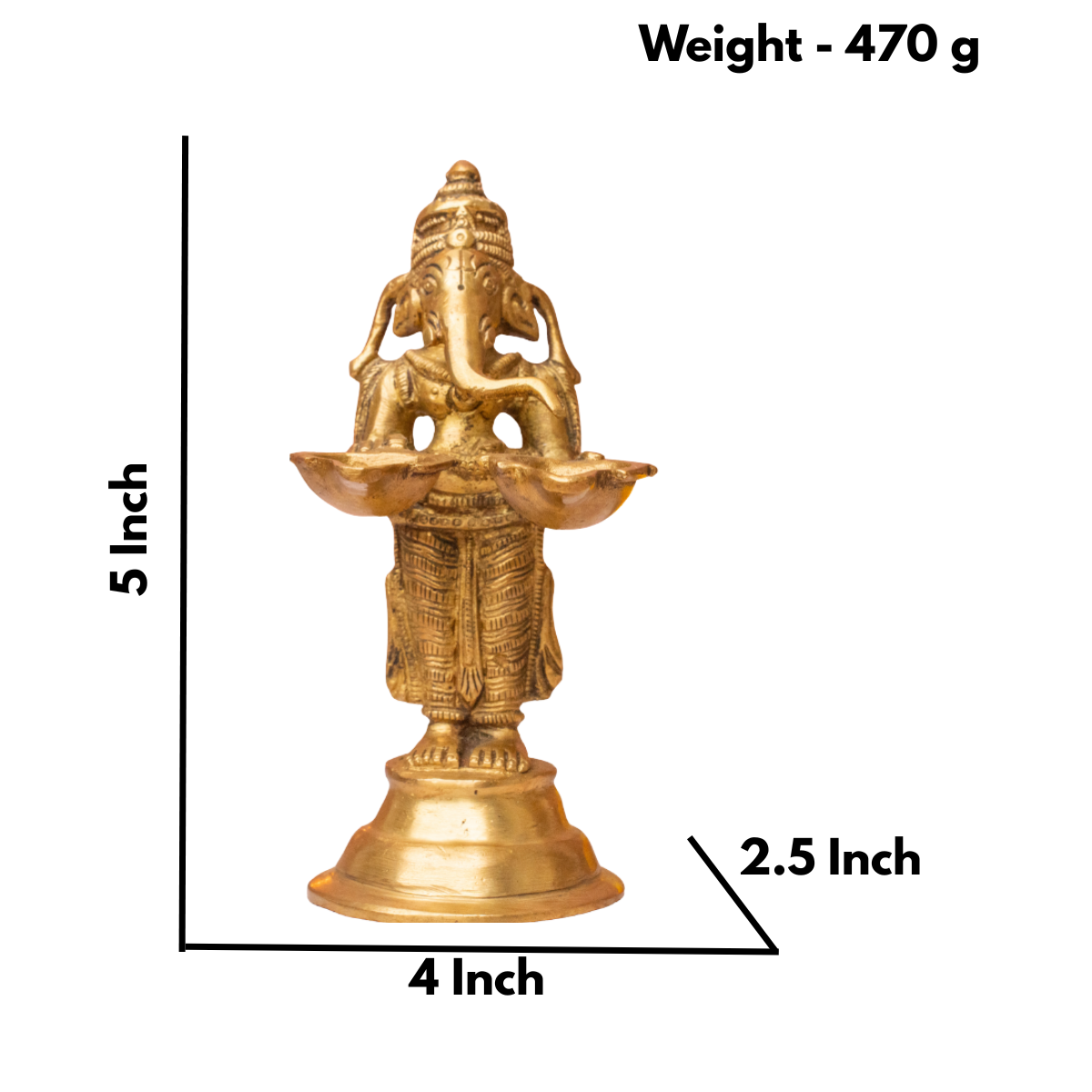 Lord Ganesha Aarti with 2 Diya