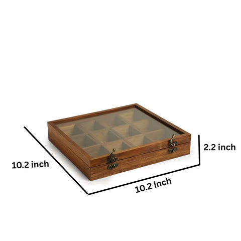 wooden Big Spice box With Spoon