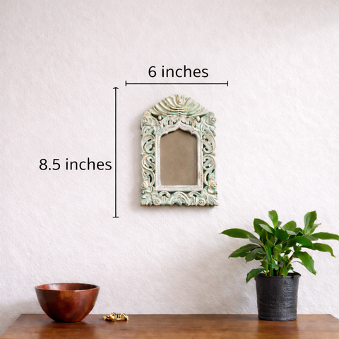 Photo Frame | Wooden Build | Wall Hanging | green color | 7.5 X 11 Inches