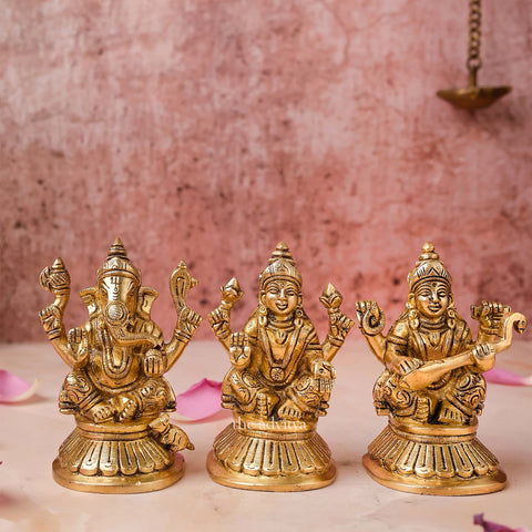 Ganesh Laxmi Saraswati (Set Of 3)