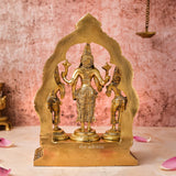 Visnhu,Nraayan,Hari,Pradyumna,Kamala-Natha,Lord Vishnu With Bhudevi & Sridevi Same Base