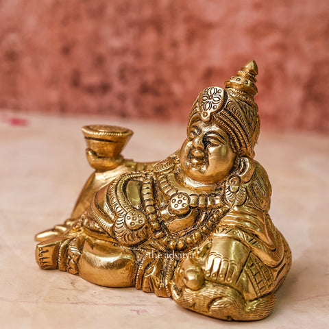 Kuebra,Kubera-Raja,Dhanapati,Bhogapati,Yaksharaja,Brass Kuber Maharaj Murti