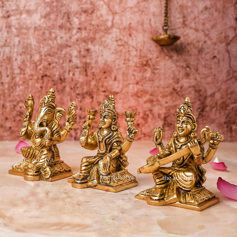 Ganesh Laxmi & Saraswati on Chowki